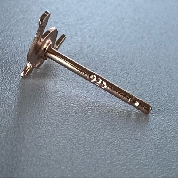 Rose Gold Dinosaur Stud Earrings - Picture 11 of 12